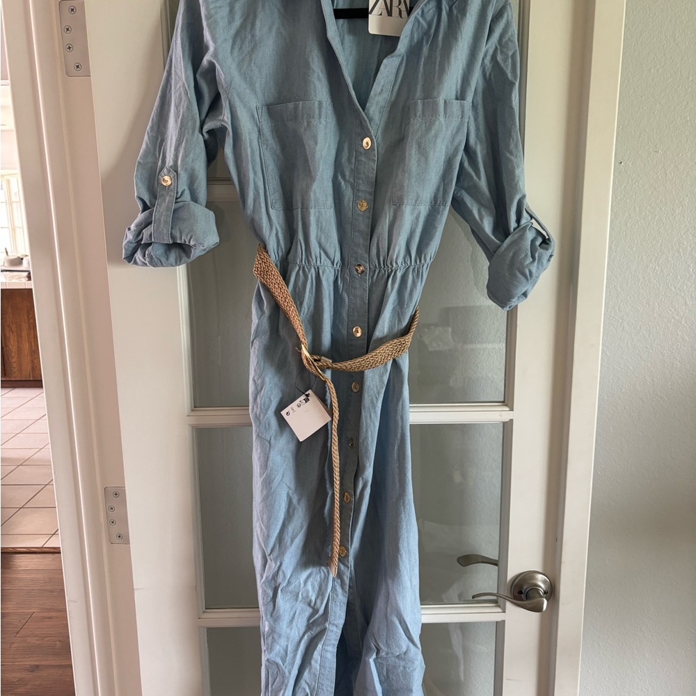 Zara Sky Blue Denim Shirt